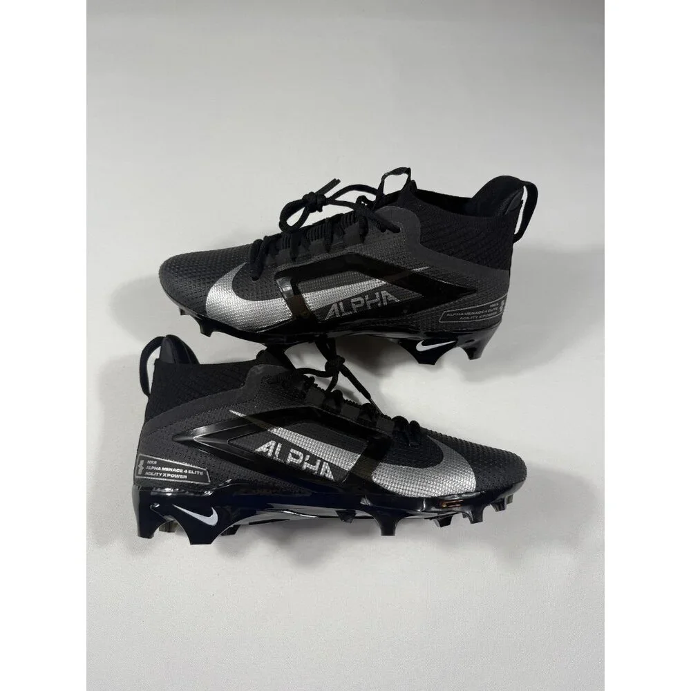 Nike | Shoes | Nike Alpha Mens Blacksilver Football Cleats  display picture 2